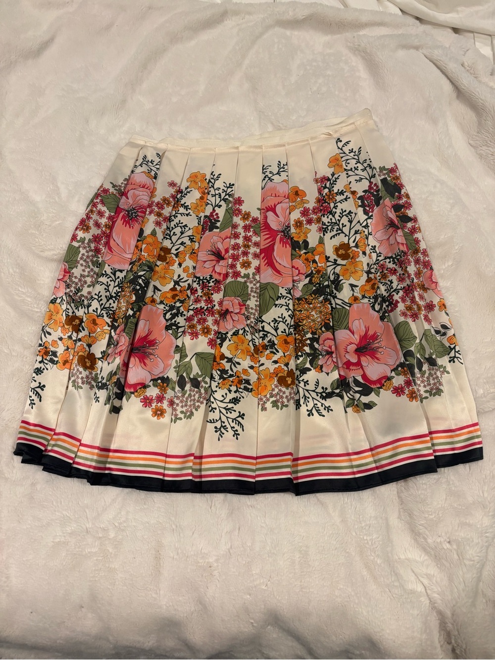 Old Navy Floral Satin Skirt